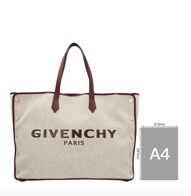 givenchy/纪梵希 20春夏 bond系列 女士米色字母logo印花图案手提包