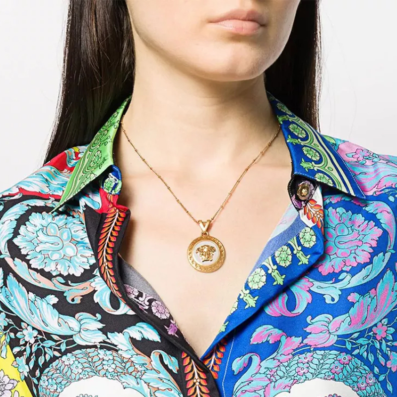versace/范思哲 金色美杜莎吊坠女士项链 dg1g543 djmt k0tp【爆款主