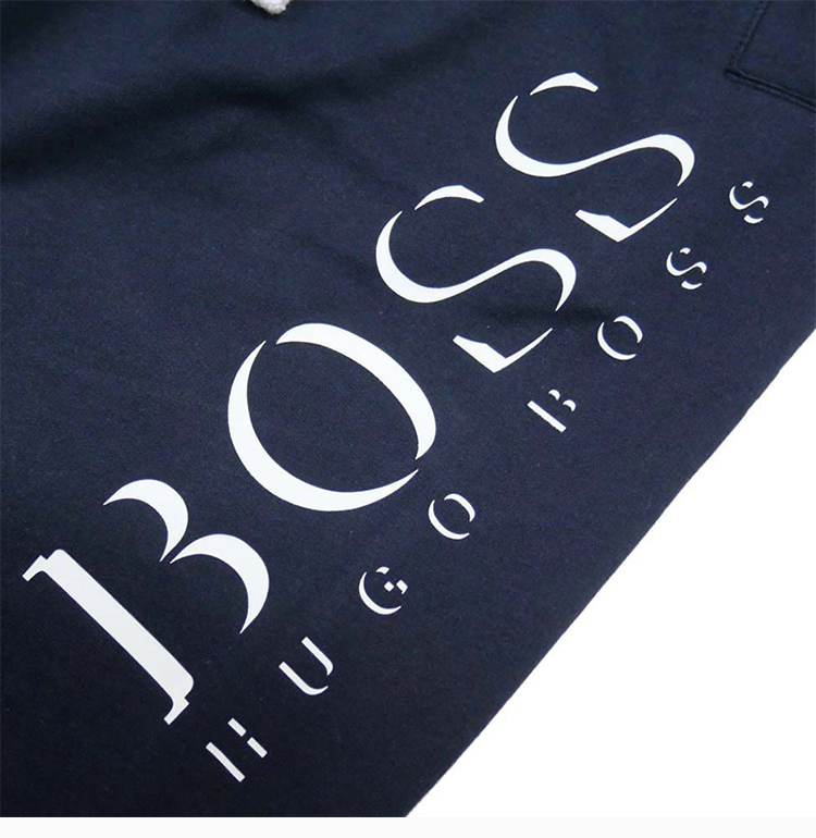 hugo boss/雨果博斯 男装 服饰 深蓝色字母logo印花图案抽带 男士运动
