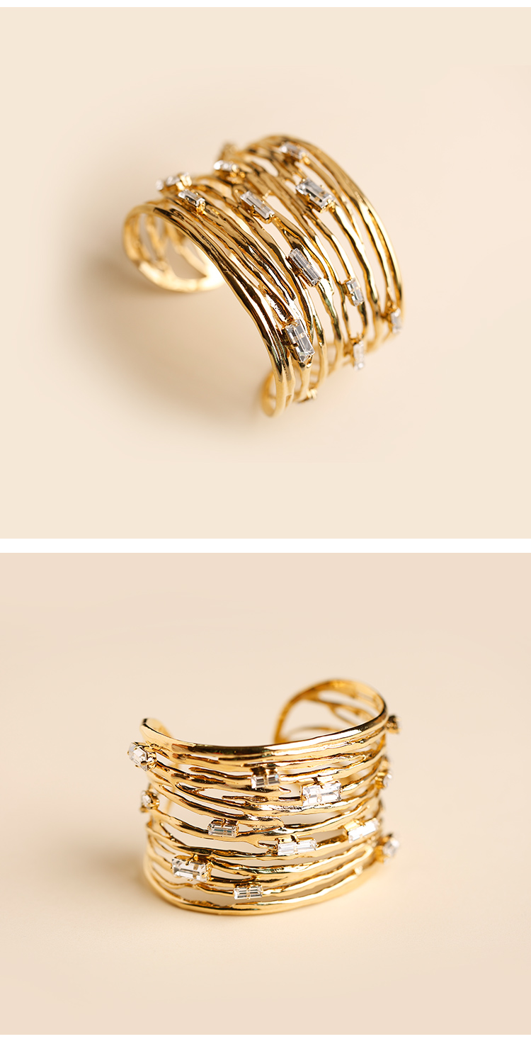 ferrandis 法国时尚配饰 海洋系列18k镀金开口手镯 香奈儿设计师品牌