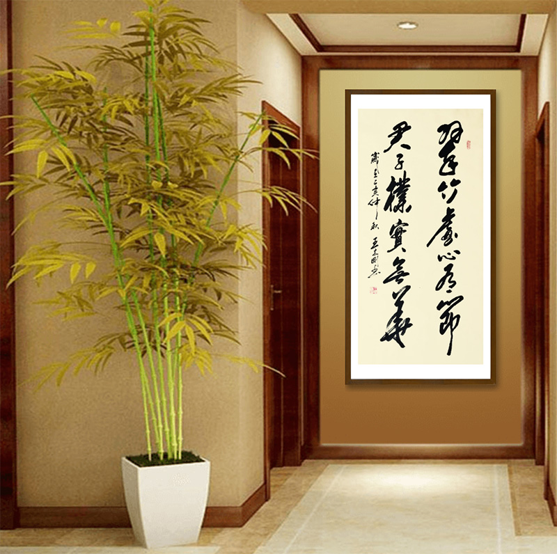 《君子朴实无华》/138x68cm/书法文字