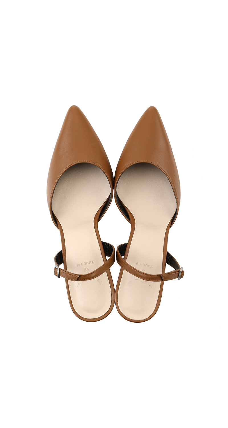 00 lucid slingbacks 系列咖啡色女士中跟凉鞋
