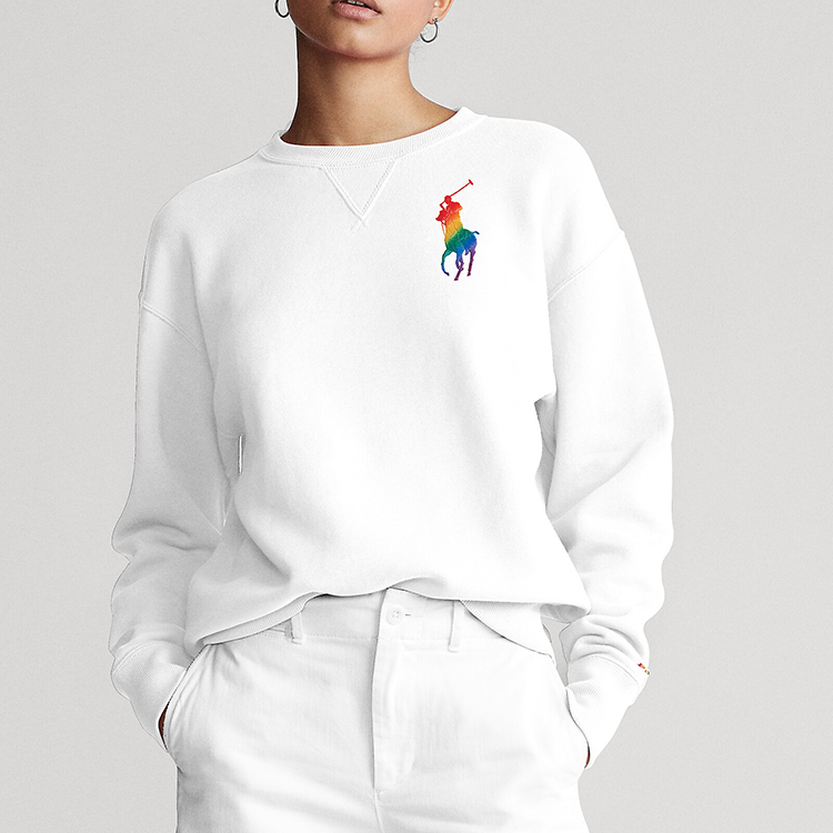 ralphlauren/拉夫劳伦poloralphlauren女装2020年夏彩虹马标起绒布