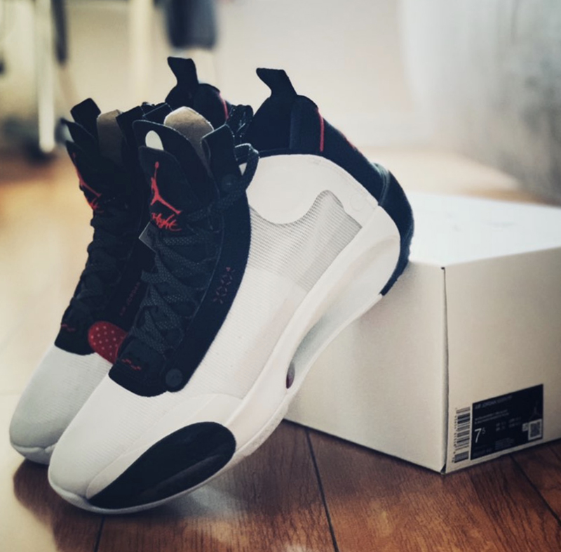 air jordan 34 aj34 黑白 熊猫 男子 篮球鞋ar3240-100 bq3381-100