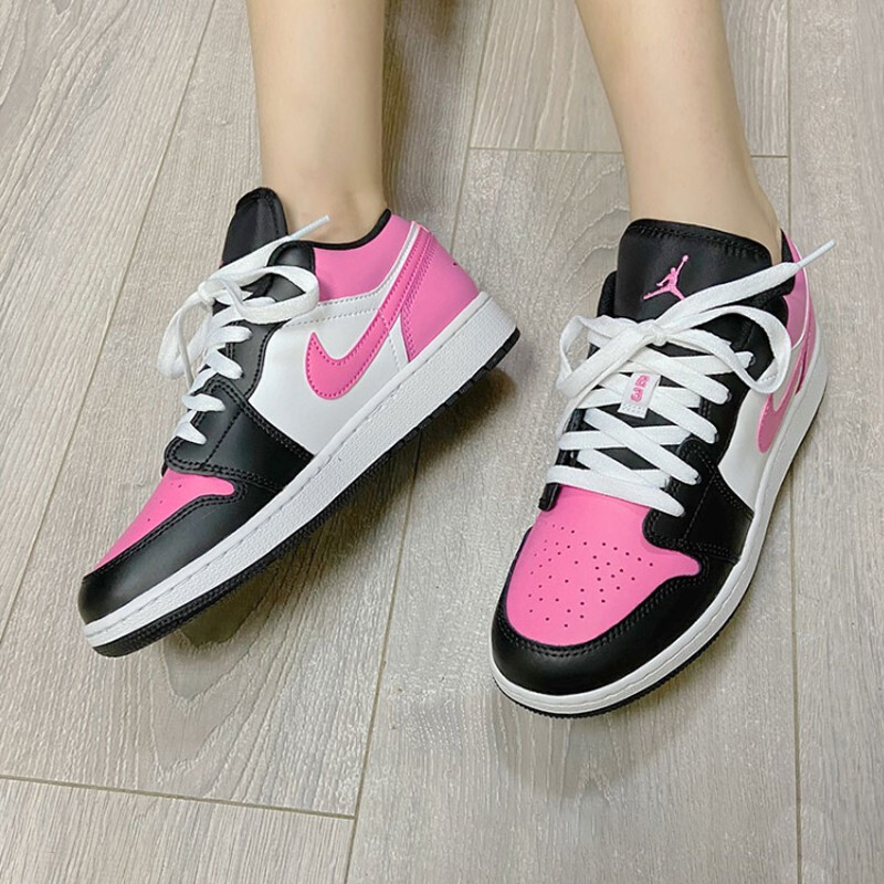 nike/耐克 air jordan 1 low aj1 女款 黑粉脚趾 低帮 运动休闲 篮球