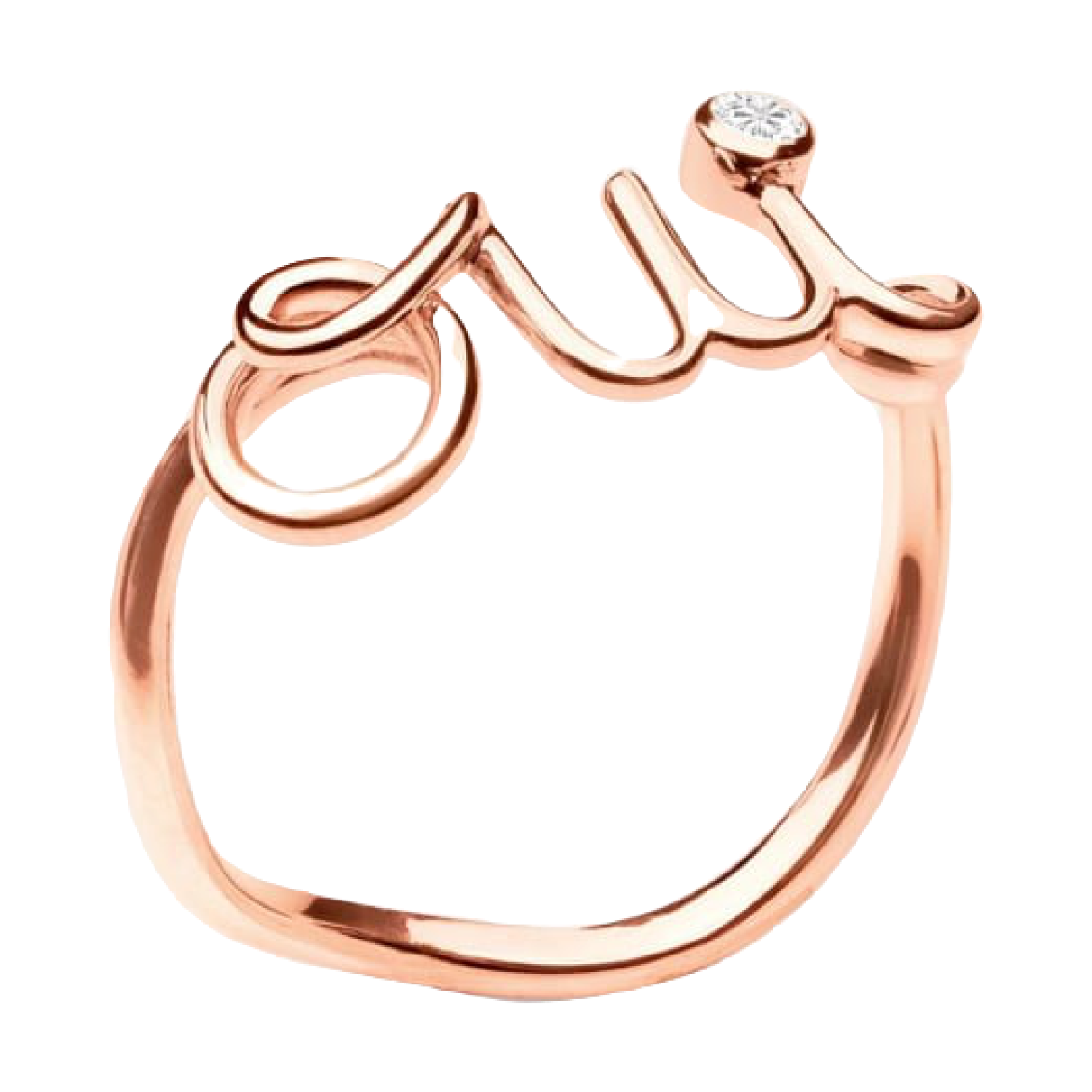 【包邮包税】 dior迪奥 21年春夏 女士 oui戒指 750/1000玫瑰金和钻石