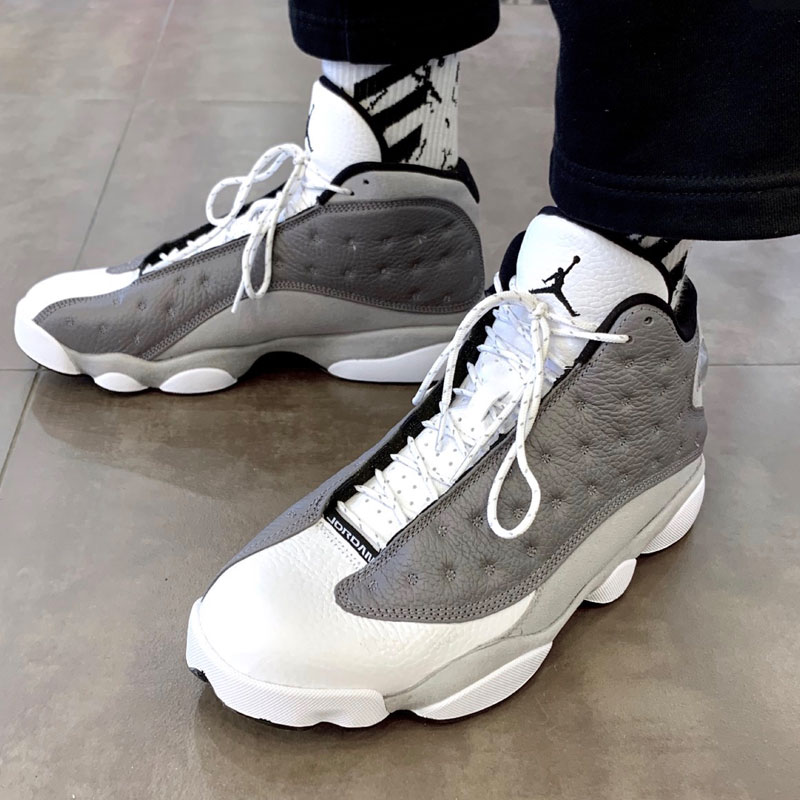nike/耐克 air jordan 13 男女同款 atmosphere grey aj13 雾霾灰白