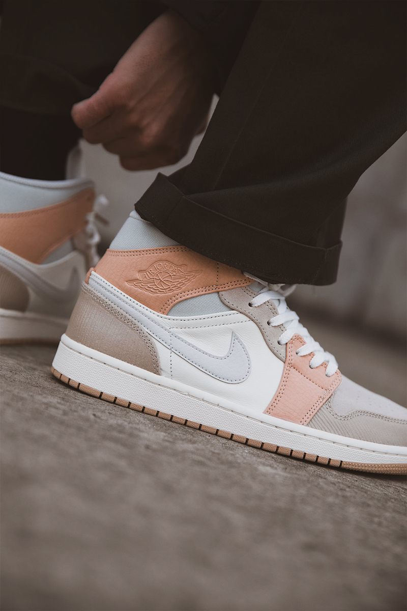 nike/耐克 air jordan 1 mid milan 男女同款 aj1 米兰 卡其米白拼接