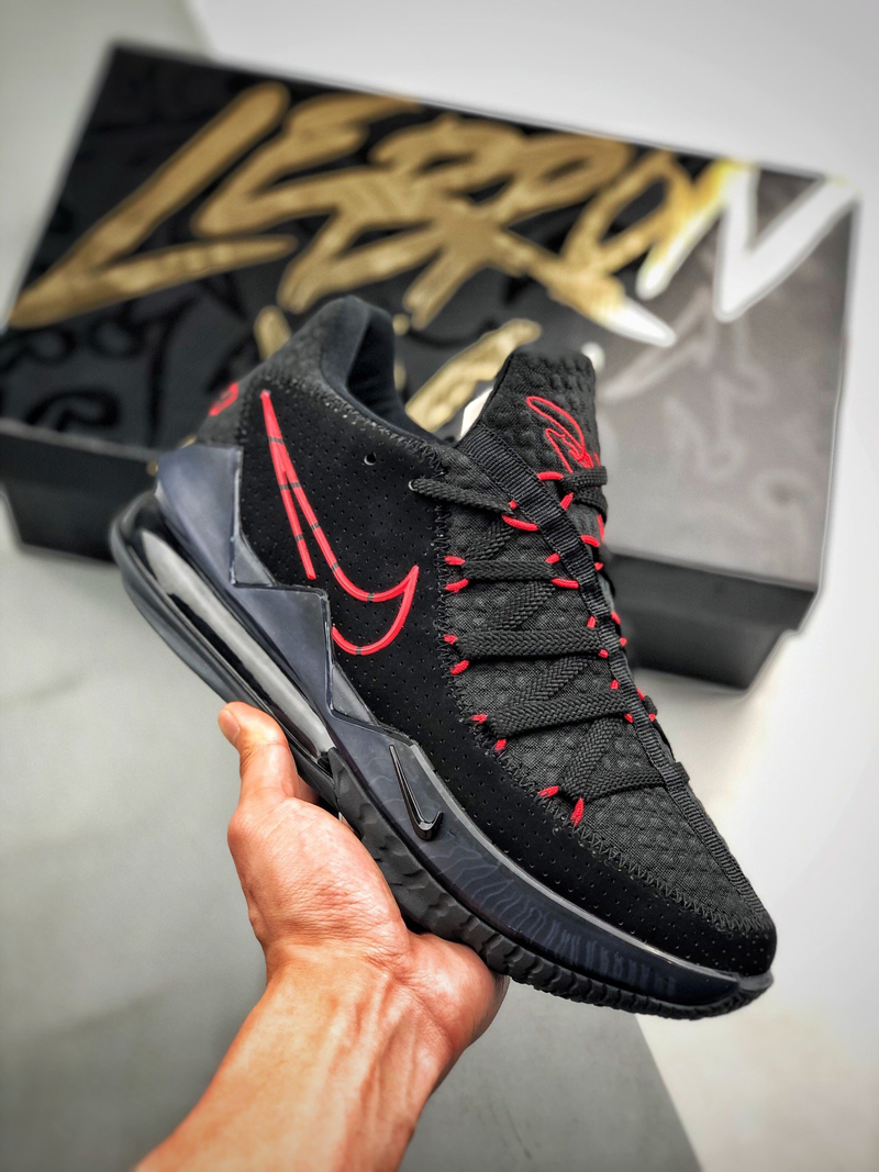 nike lebron 17 low ep 詹姆斯 lbj17 黑红 米黄 低帮篮球鞋 cd5006