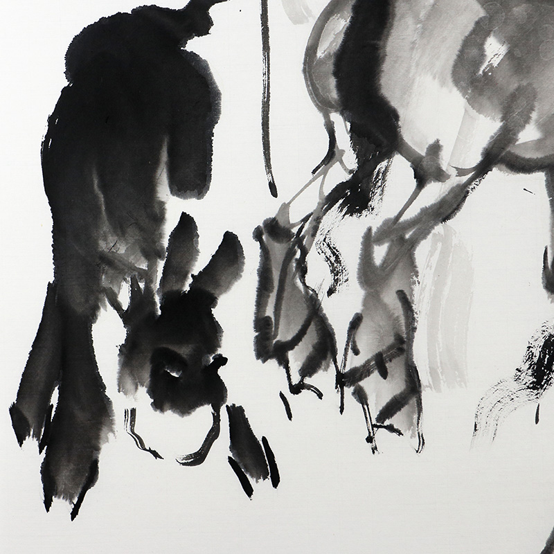 特价/中国美协理事/新汉画创始人王阔海《毛驴图》68x68cm/传统水墨