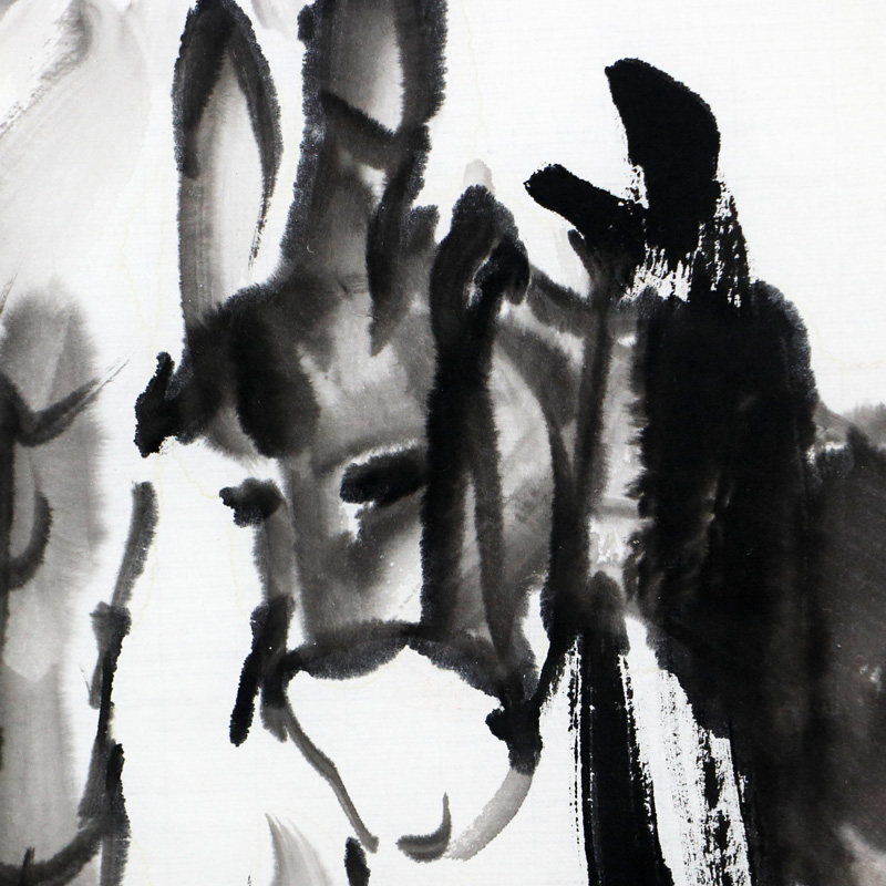 特价/中国美协理事/新汉画创始人王阔海《毛驴图》68x68cm/传统水墨