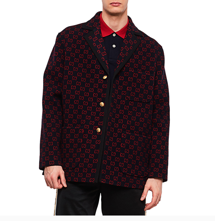 【gucci古驰 男士夹克】【包税】gucci 古驰 20秋冬 男装 服饰 蓝色拼