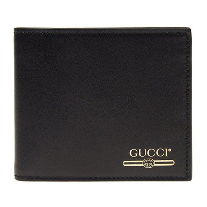 【20秋冬】GUCCI/古驰 男士女士同意黑色皮皮折叠短款 钱包547585-0YA0G-1000-034#200706ZJL