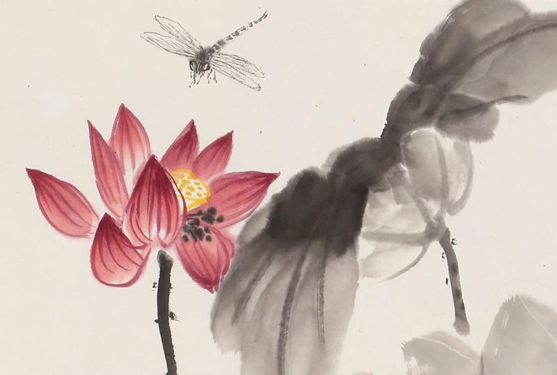 朱祖义 《香远益清》 中国老子书画院副院长 装饰国画水墨荷花图