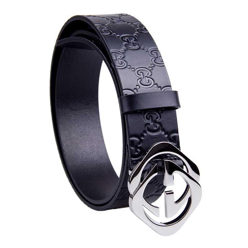 gucci/古驰 signature系列 男士黑色牛皮腰带 403944-a0v1y-1000-100