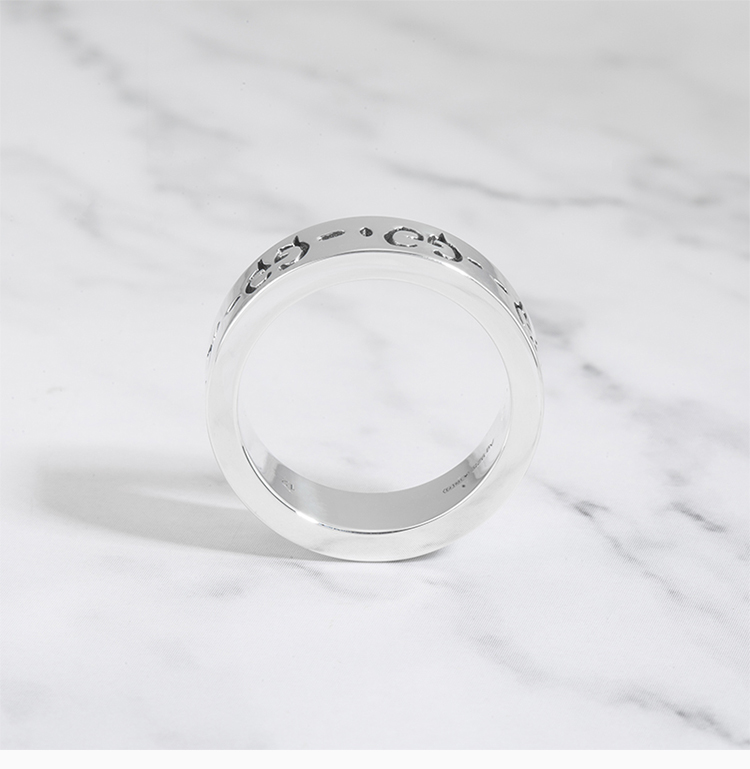gucci 古驰 幽灵 银色双g戒指指环对戒 ybc4773390010