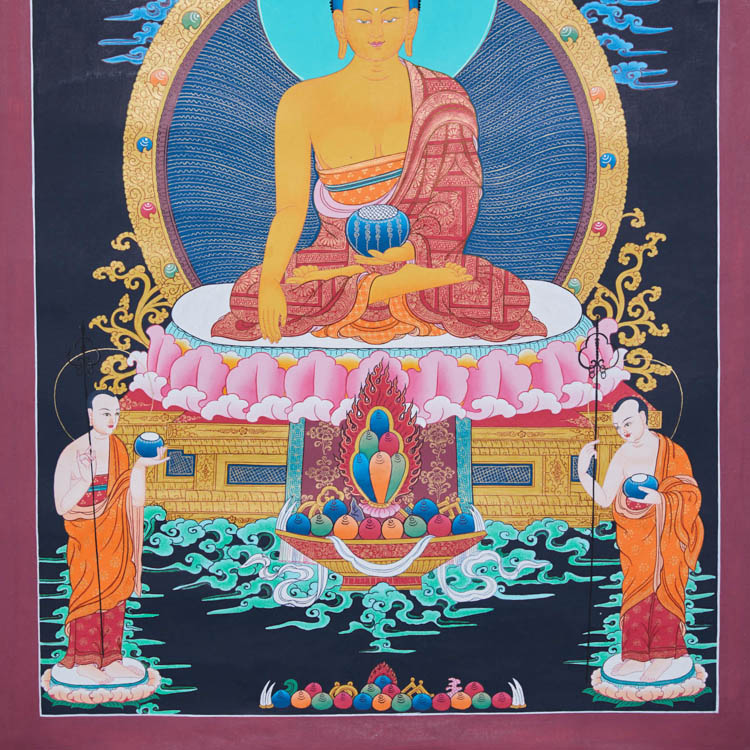 jinxuanzi/金玄紫 释迦牟尼佛彩唐吉祥平安唐卡收藏品