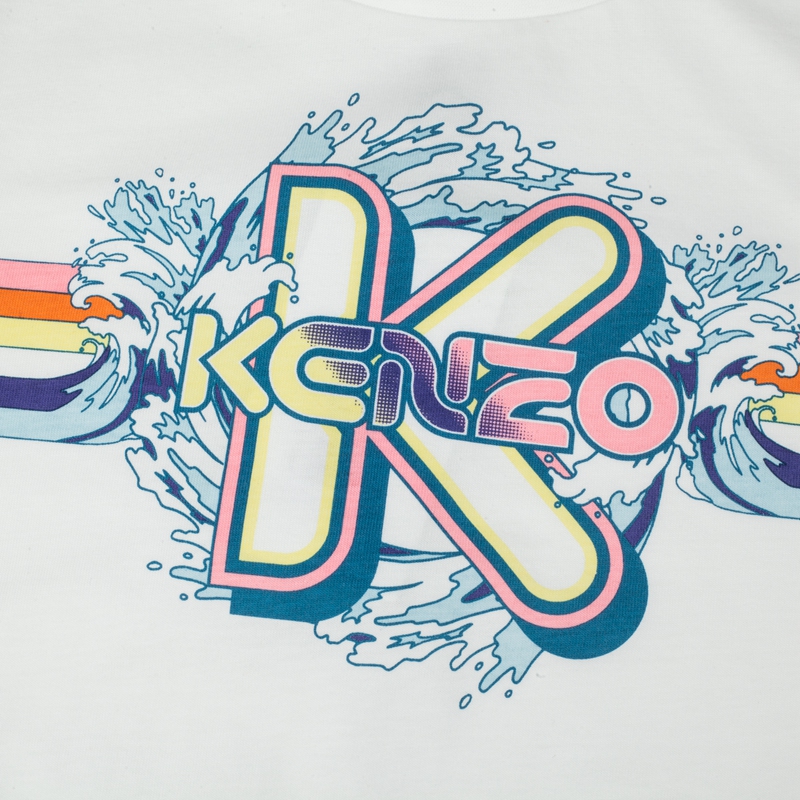 【包税】kenzo/高田贤三 女士海浪印花图案箱型t恤 fa52ts616937