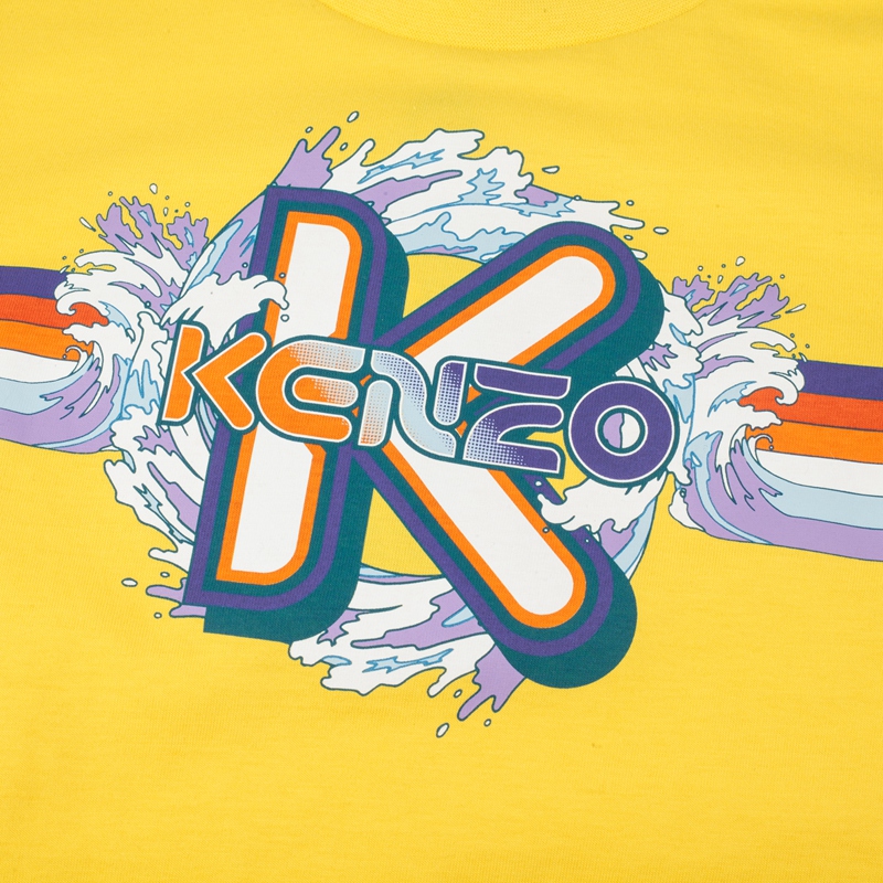 【包税】kenzo/高田贤三 女士海浪印花图案箱型t恤 fa52ts616937