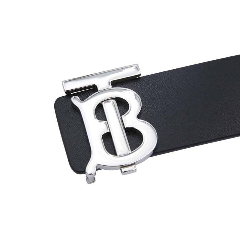 burberry/博柏利 巴宝莉腰带 男士黑色牛皮tb字母logo腰带 80098121