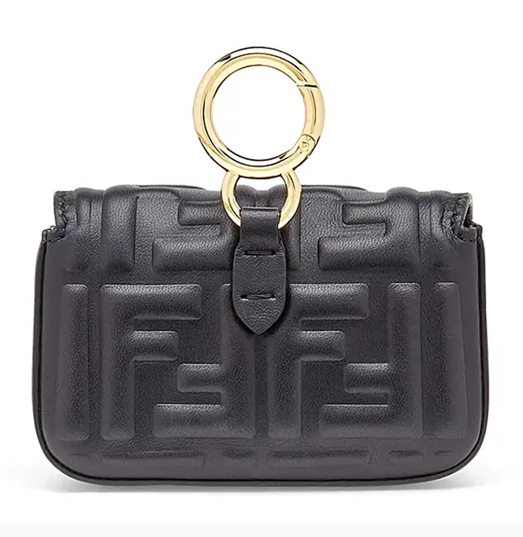 fendi/芬迪 女士羊皮双f金属logo圆环链条包单肩包斜挎包