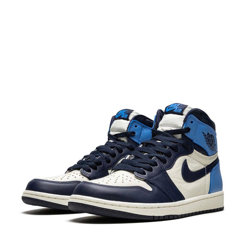 nike耐克 air jordan 1 og aj1 黑曜石 北卡蓝 555088