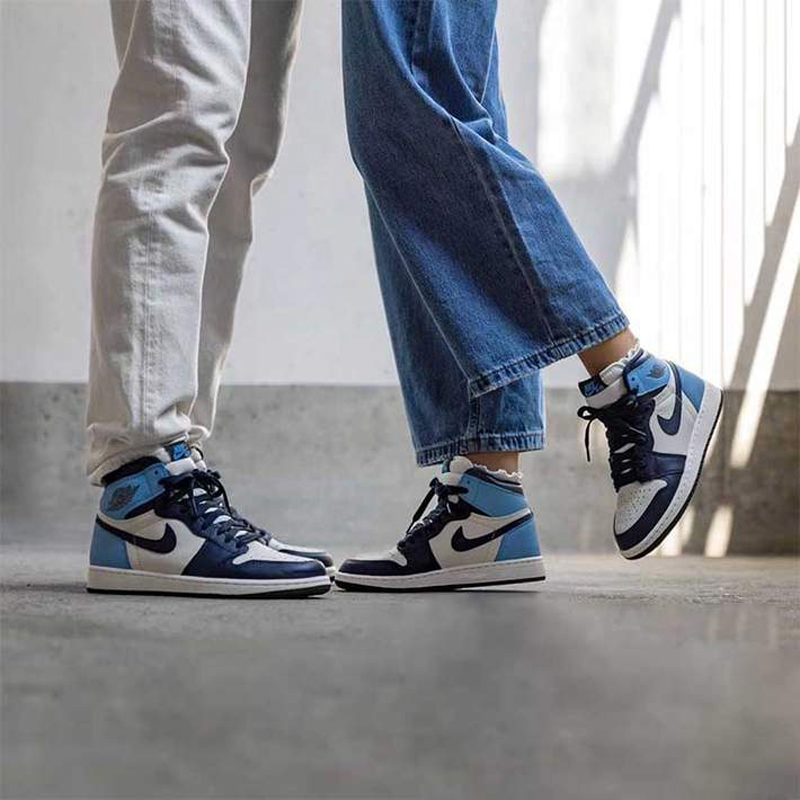 nike耐克 air jordan 1 og aj1 黑曜石 北卡蓝 555088-140 575441-140