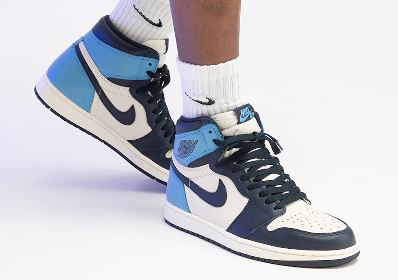 nike耐克 air jordan 1 og aj1 黑曜石 北卡蓝 555088-140 575441-140