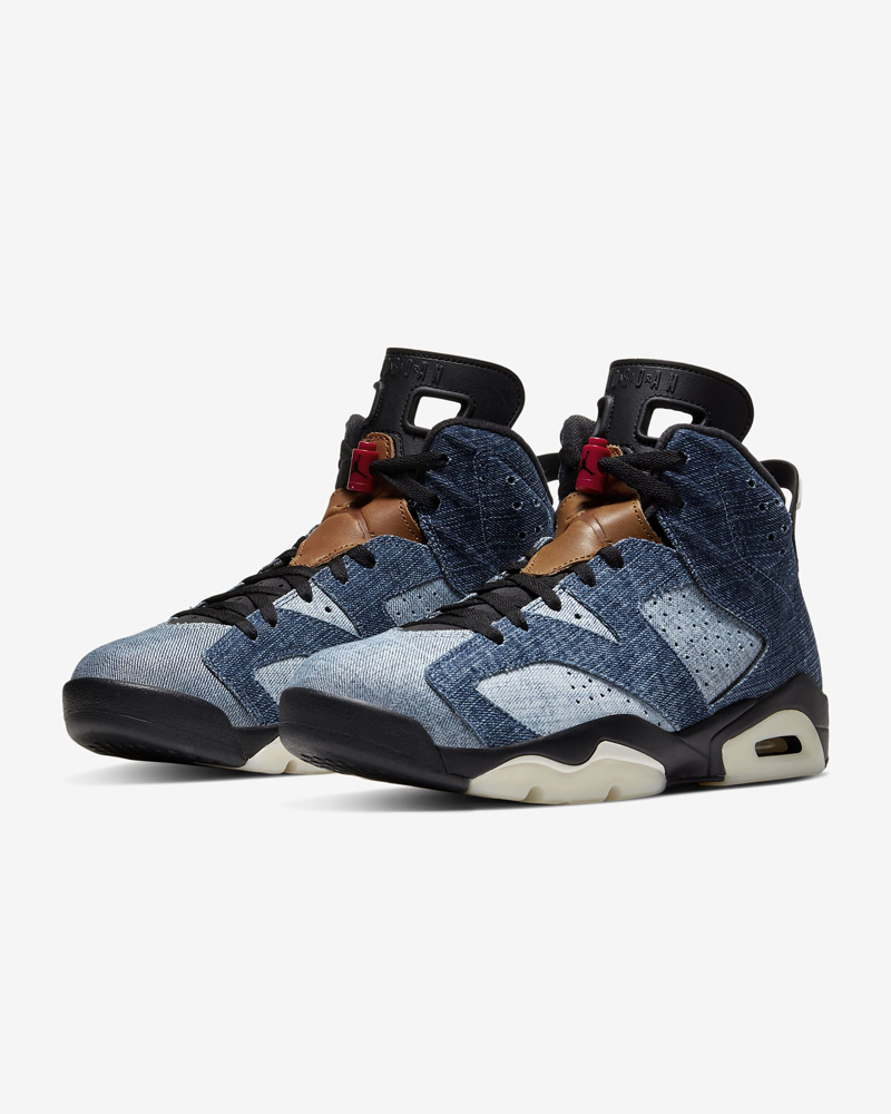 nike/耐克 air jordan 6 aj6 水洗丹宁 牛仔 情侣 篮球鞋 cv5489-ct5