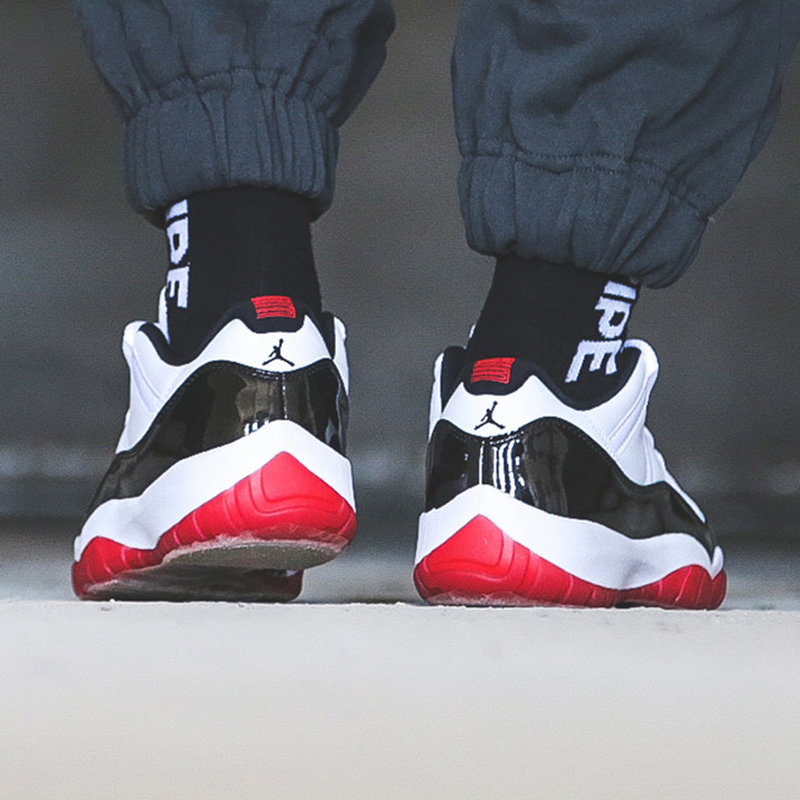 nike/耐克 air jordan 11 low 男女同款 aj11 黑红康扣 低帮 情侣