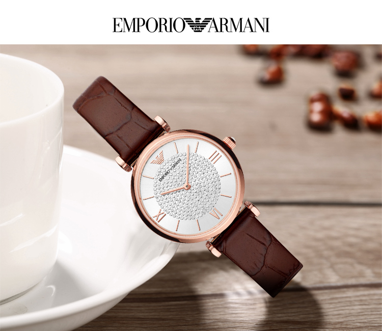 Emporio Armani/安普里奥阿玛尼 阿玛尼手表女士满天星系列皮带石英腕表 AR11269