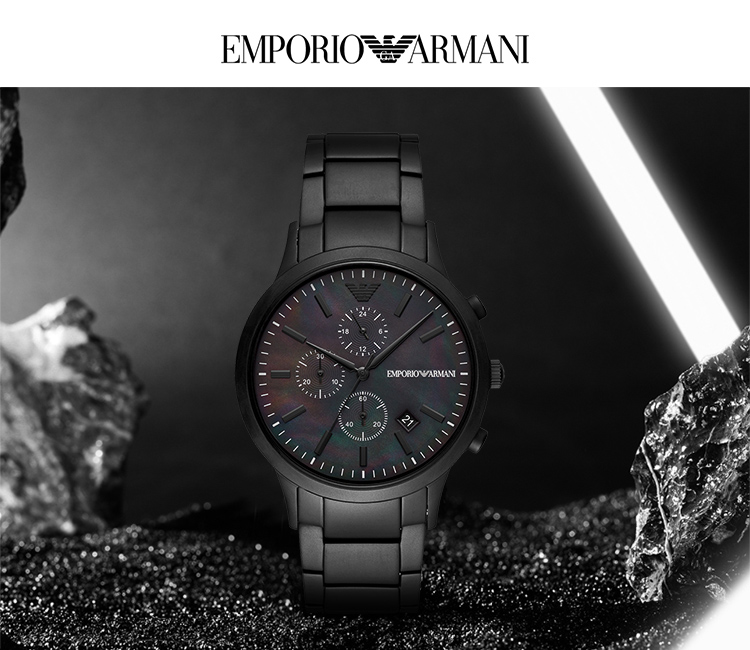 Emporio Armani/安普里奥阿玛尼 阿玛尼手表钢质表带休闲商务腕表 三眼日历石英男表 AR11275