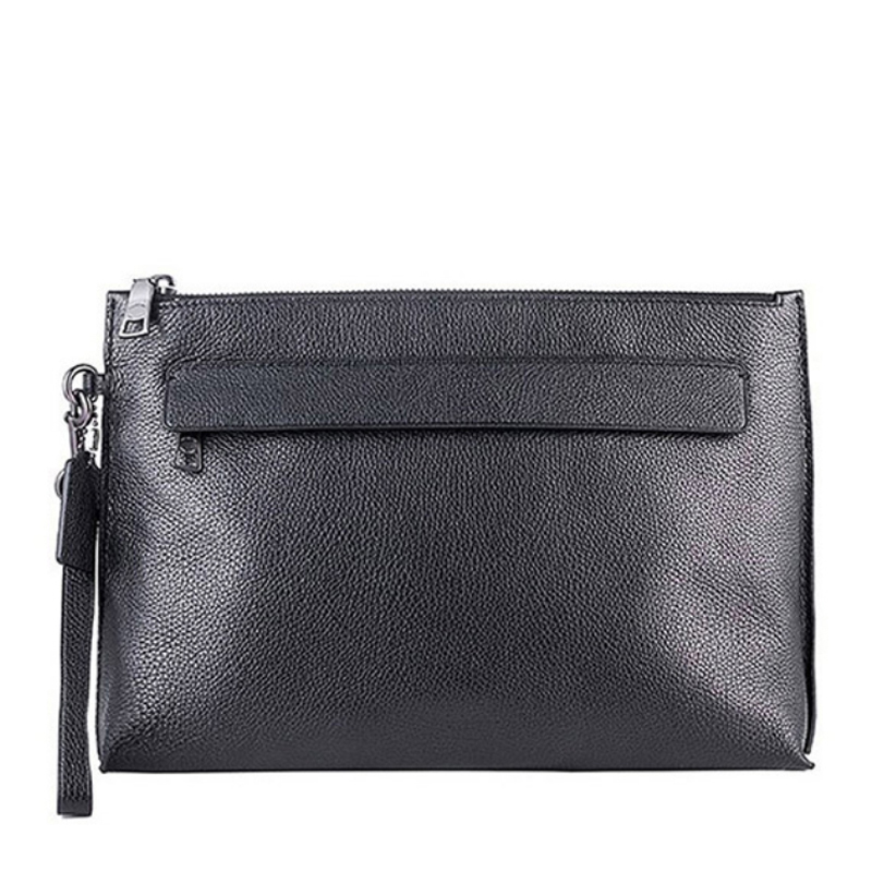 coach/蔻驰 男士黑色 时尚商务拉链皮质手拿包男包 df39763