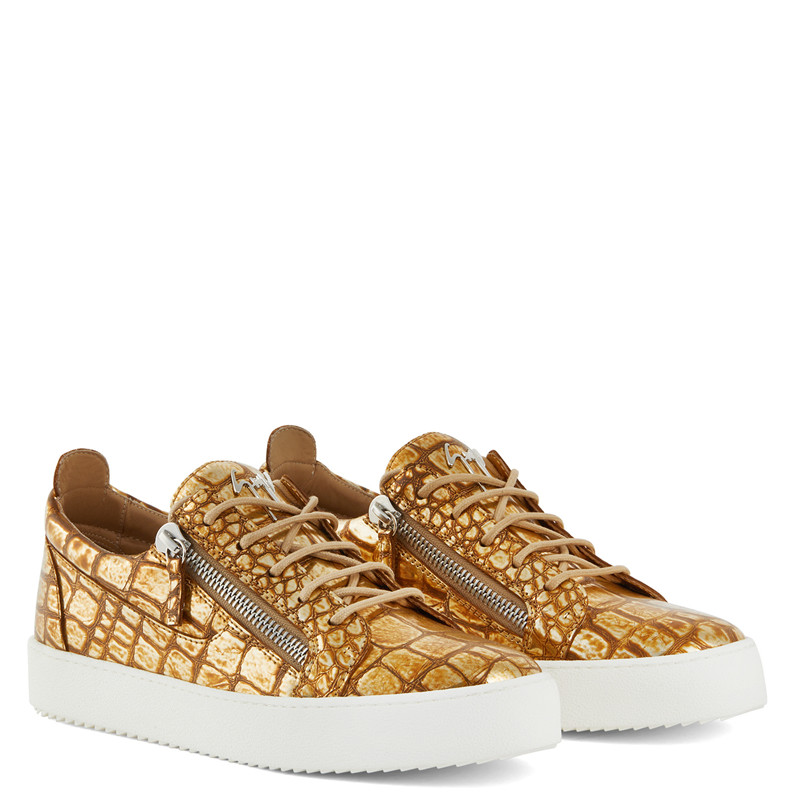 giuseppezanotti/朱塞佩·萨诺第frankie鳄鱼纹印花皮革意大利制造