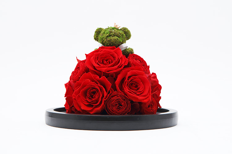FLOWERSONG/一吻之间厄瓜多尔进口红色永生玫瑰花蓝色定制礼盒款