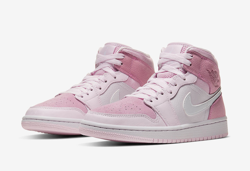 nike/耐克 air jordan 1 mid 男女同款 digital pink aj1 女神粉 樱花