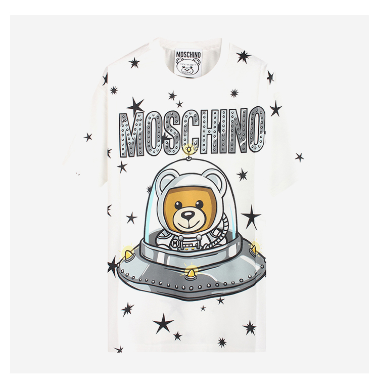【包邮包税】moschino/莫斯奇诺 女士太空熊印花短袖t恤 d t0703 9440