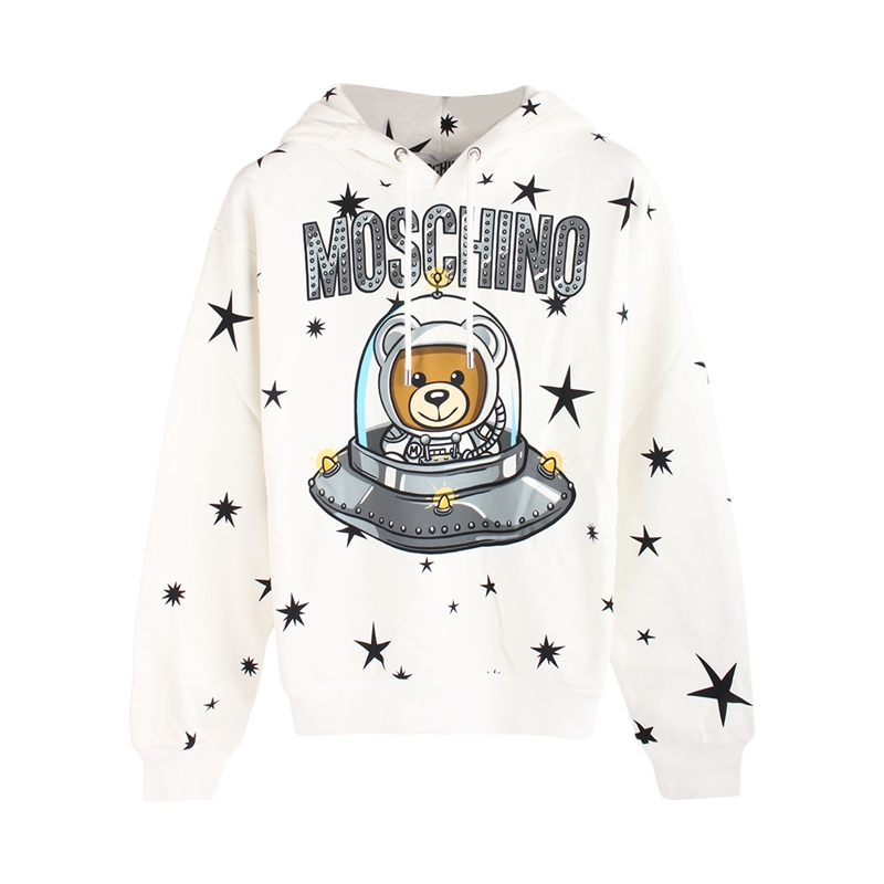 【包税】moschino/莫斯奇诺 女士太空熊印花长袖连帽卫衣 d t1702