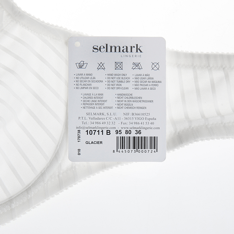 SELMARK/赛马可 20欧洲进口透气无海绵垫意大利产环保面料文胸女士文胸10711