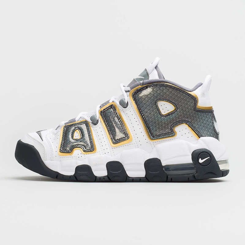 nike/耐克 air more uptempo 皮蓬 大air 灰白 蛇皮纹 女子篮球鞋 cq