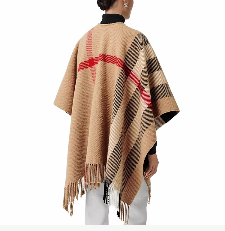 【burberry博柏利 披肩】burberry/博柏利【20秋冬新款】女士拼色羊绒