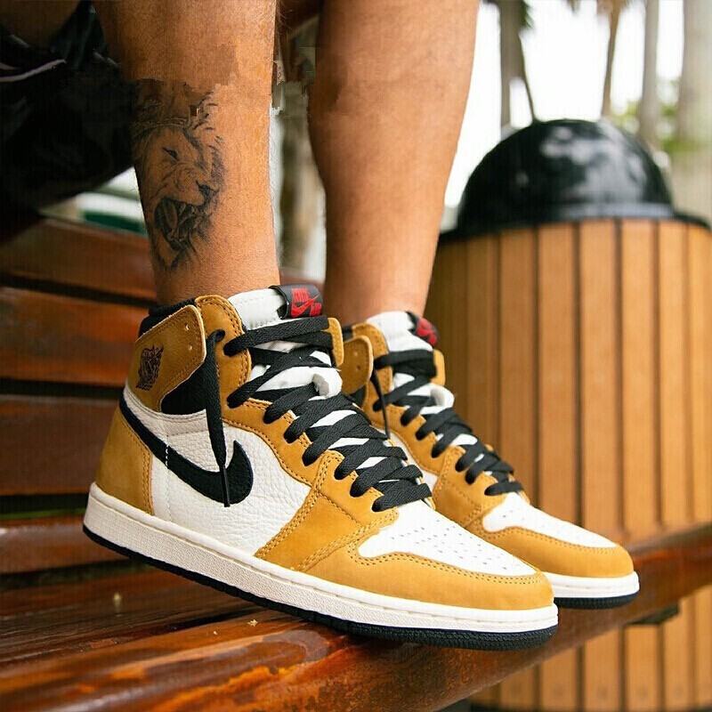 nike/耐克 air jordan 1 high og 男女同款 aj1 新秀 小麦 白棕 脚趾