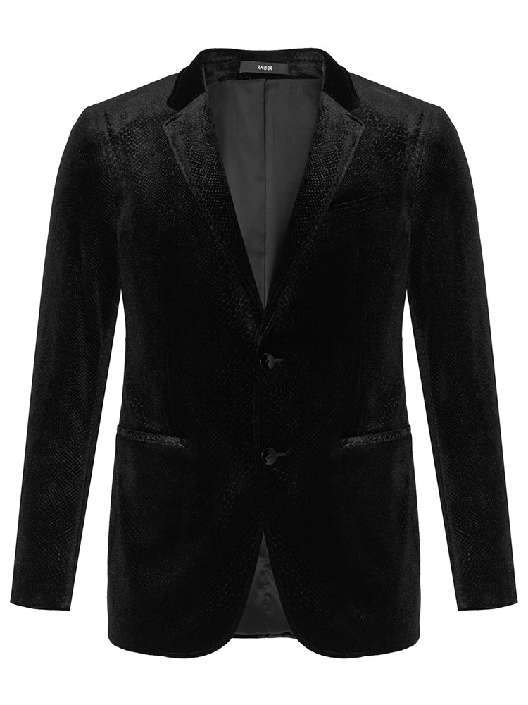 rare【20秋冬】黑色丝绒单西 蛇纹图案 男士西服 verri/verri