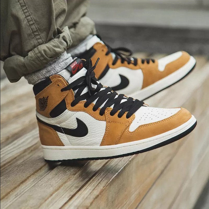 nike/耐克 air jordan 1 high og 男女同款 aj1 新秀 小麦 白棕 脚趾