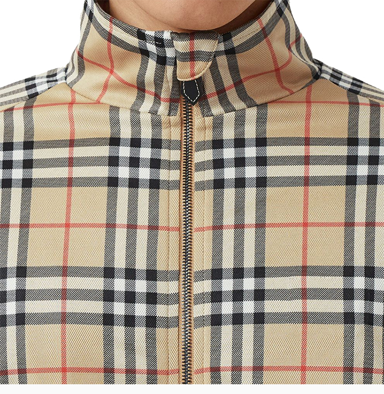 burberry/博柏利 20秋冬 男装 服装 驼色经典格纹拉链外套 男士夹克