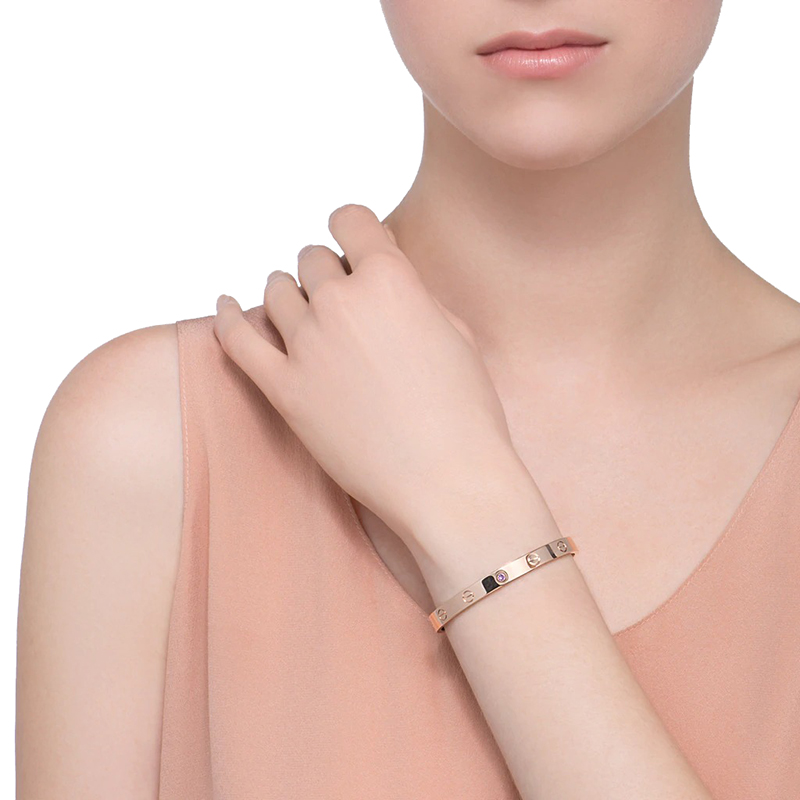 【包税】cartier/卡地亚 2020新款love系列 18k金玫瑰金粉红色蓝宝石