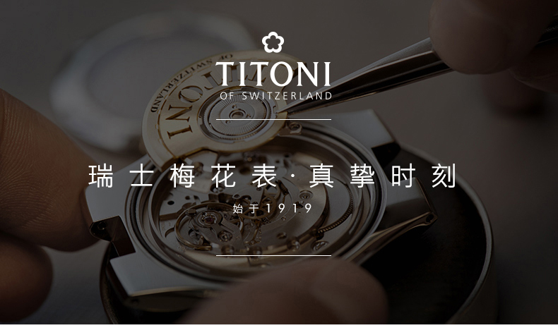 TITONI/梅花瑞士手表 天星系列小秒针自动机械男士腕表 40mm 皮带白盘罗马83638 S-ST-608