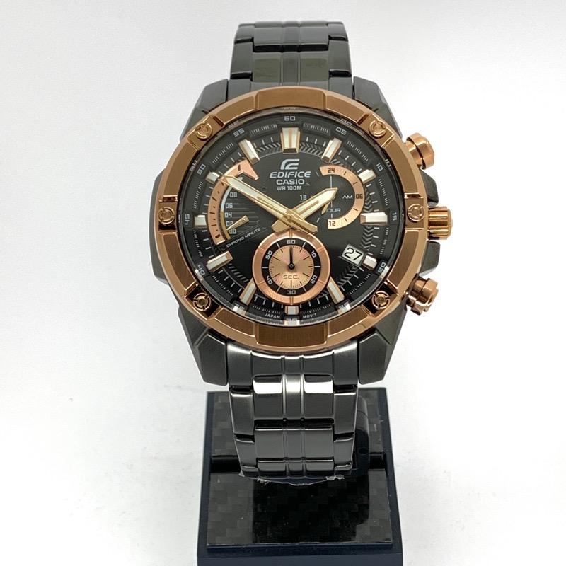 【casio卡西欧 ef系列】casio ef系列 矿物玻璃 不锈钢 粉红金色离子