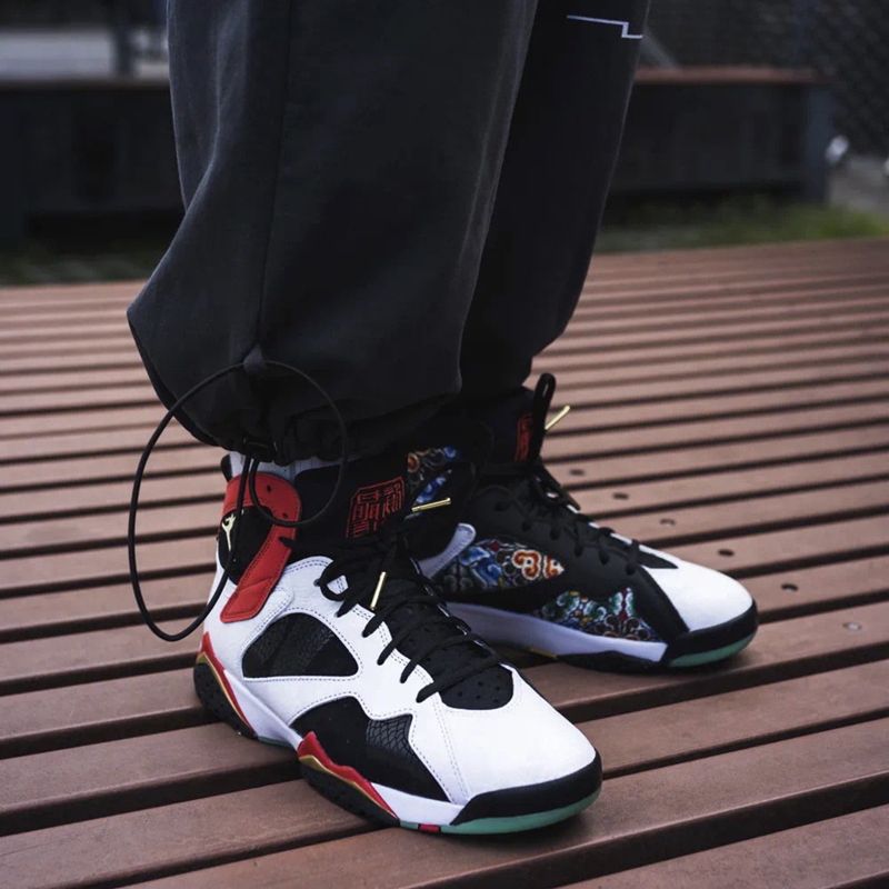 nike篮球鞋 新款限量 air jordan 7 aj7 紫禁之巅 中国祥云 夜光 情侣