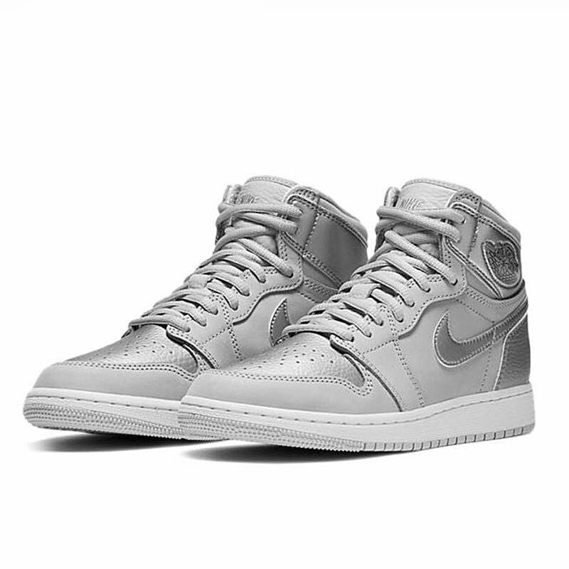 nike/耐克 air jordan 1 high aj1 男款 银灰 日本限定 复刻 高帮